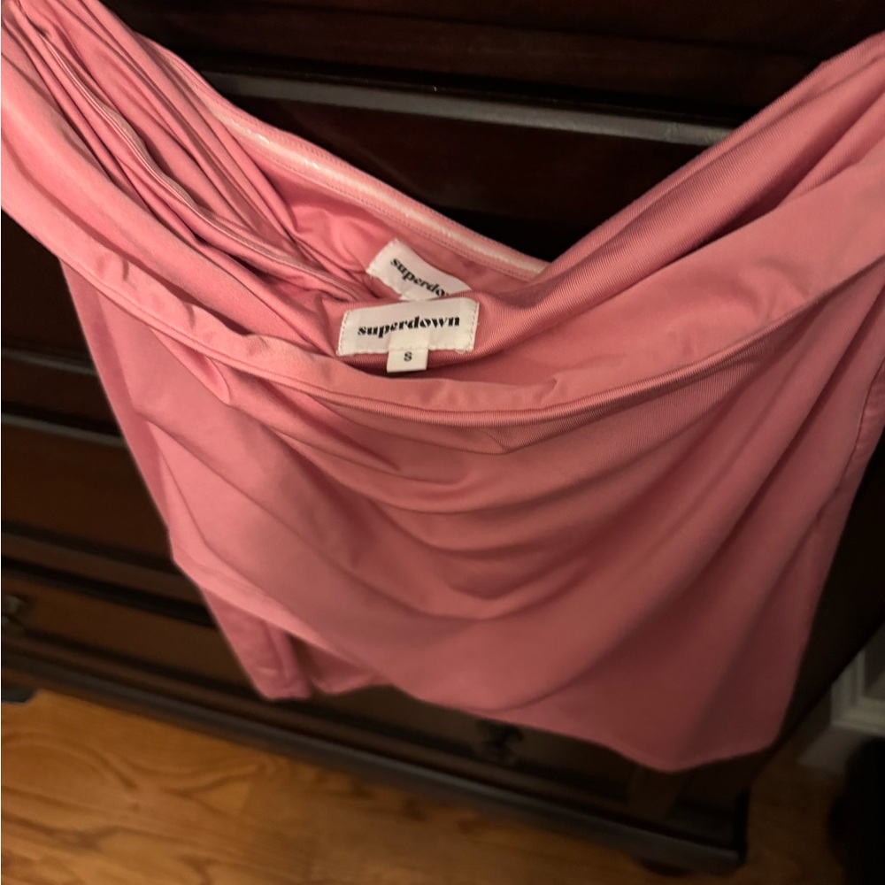 Superdown Pink Ruched Mini Skirt Set - Picture 3 of 3